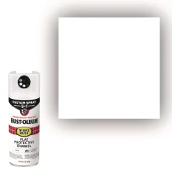 Rust-Oleum Stops Rust 5-in-1 Spray Paint, Flat White, 12 oz Aerosol Can, 6/Carton