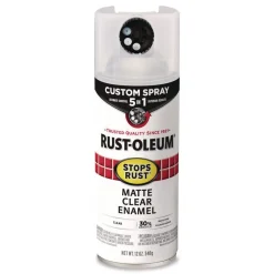 Rust-Oleum Stops Rust 5-in-1 Spray Paint, Matte Clear, 12 oz Aerosol Can, 6/Carton