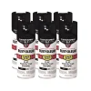 Rust-Oleum Stops Rust 5-in-1 Spray Paint, Flat Black, 12 oz Aerosol Can, 6/Carton
