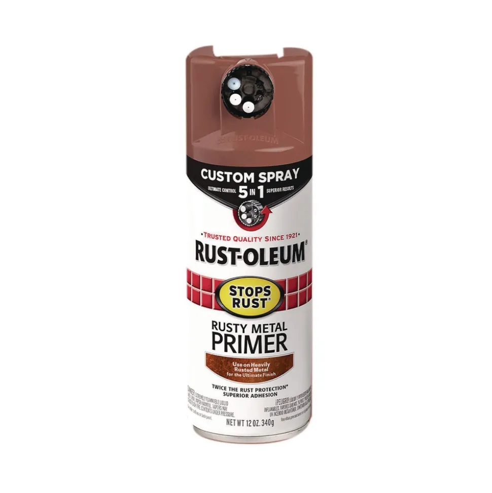 Rust-Oleum Stops Rust 5-in-1 Spray Paint, Rusty Metal, 12 oz Aerosol Can, 6/Carton