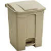Safco 17 Gallon Large Capacity Plastic Step-On Receptacle - Tan