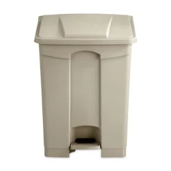 Safco 17 Gallon Large Capacity Plastic Step-On Receptacle - Tan