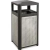 Safco 38 Gallon Steel Evos Series Steel Waste Container - Black