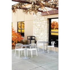 Safco 38 Gallon Steel Evos Series Steel Waste Container - Black