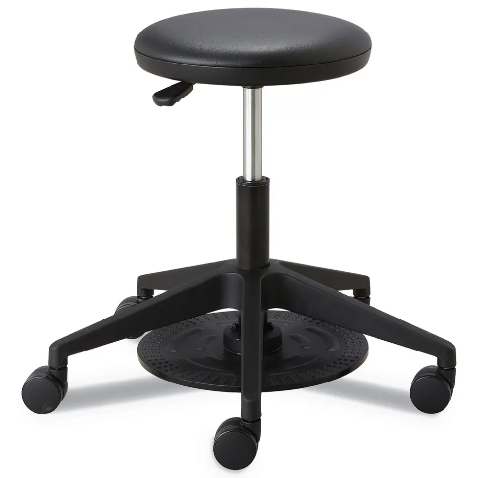 Safco 19.25 in. - 24.25 in. Seat Height, Supports Up to 250 lbs., Lab Stool - Black