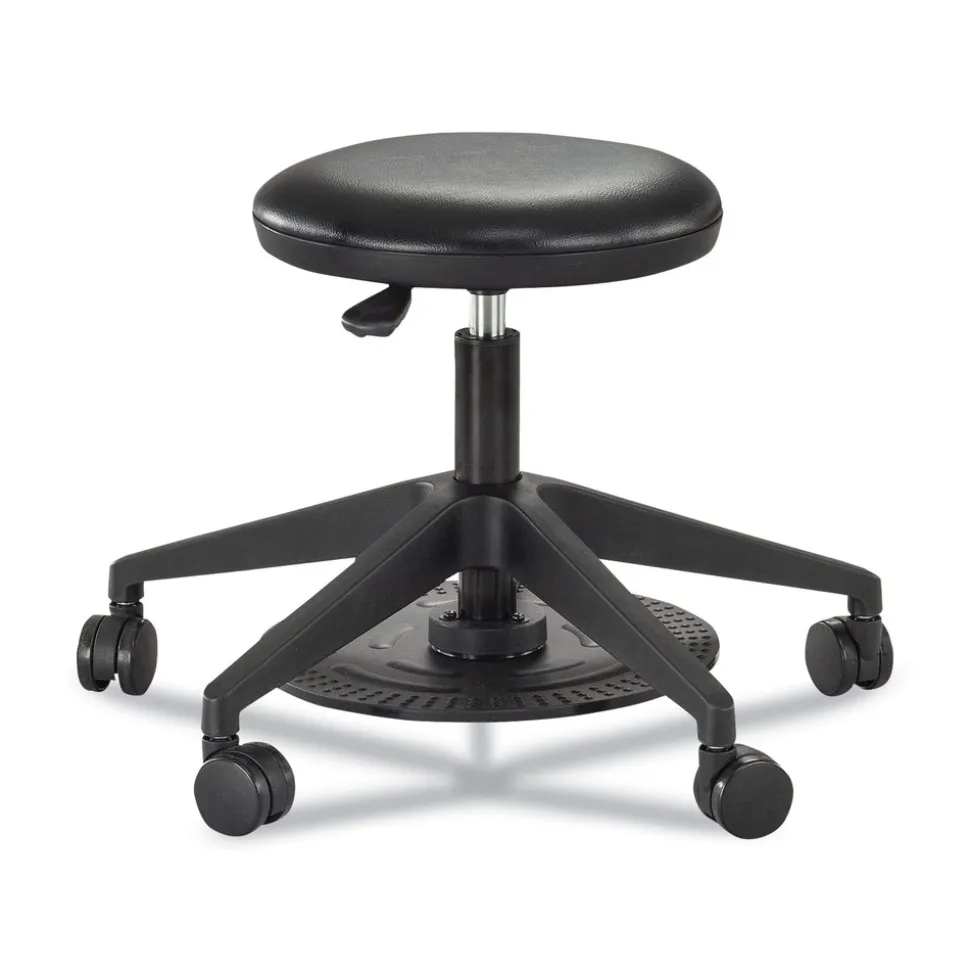 Safco 19.25 in. - 24.25 in. Seat Height, Supports Up to 250 lbs., Lab Stool - Black