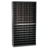 Safco 37.5 in. x 12.75 in. x 71 72 in. Compartments Steel/Fiberboard E-Z Stor Sorter - Black