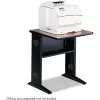Safco 23.5 in. x 28 in. x 30 in. Fax/Printer Stand with Reversible Top - Medium Oak/Black
