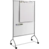 Safco 42 in. x 21.5 in. x 72 in. Impromptu Magnetic Whiteboard Collaboration Screen - Gray/White
