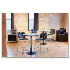 Safco 6 in. x 6 in. x 18 in. Steel Mesh 3 Compartments Onyx Breakroom Organizers - Black