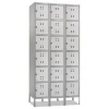 Safco 36 in. x 18 in. x 78 in. Three-Column Box Locker - Two-Tone Gray