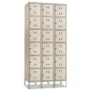 Safco 36 in. x 18 in. x 78 in. Three-Column Box Locker - Two-Tone Tan