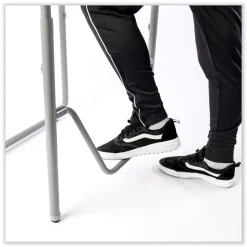 Safco 27.75 in. x 19.75 in. x 29 in. to 43 in. AlphaBetter 2.0 Height-Adjustable Student Desk with Pendulum Bar and Book Box - Pebble Gray