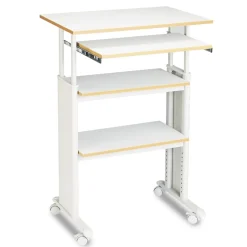 Safco 29.5 in. x 22 in. x 35 in. to 49 in. Muv Stand-Up Adjustable-Height Desk - Gray