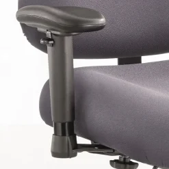 Safco 4 in. x 10.25 in. x 11.5 in. to 14.5 in. Height/Width-Adjustable T-Pad Arms for Optimus Big/Tall High-Back Chairs - Black (1-Pair)