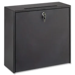 Safco 18 in. x 7 in. x 18 in. Wall-Mountable Interoffice Mailbox - Black