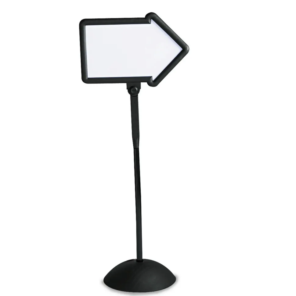 Safco 25.5 in. x 17.75 in. x 64.25 in. WriteWay Two-Sided Dry Erase Standing Message Sign - White Surface/Black Frame