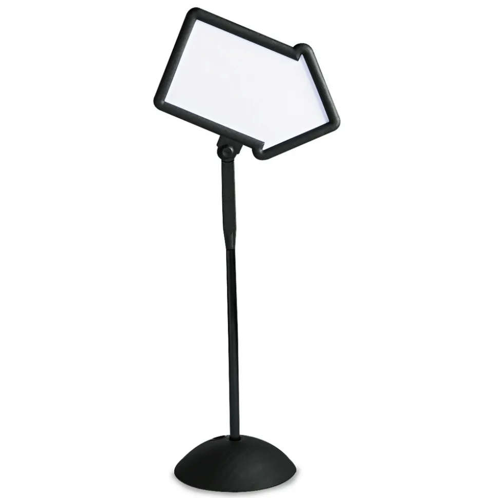 Safco 25.5 in. x 17.75 in. x 64.25 in. WriteWay Two-Sided Dry Erase Standing Message Sign - White Surface/Black Frame