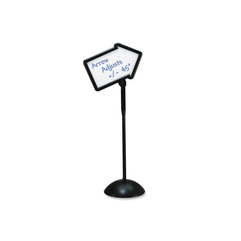 Safco 25.5 in. x 17.75 in. x 64.25 in. WriteWay Two-Sided Dry Erase Standing Message Sign - White Surface/Black Frame
