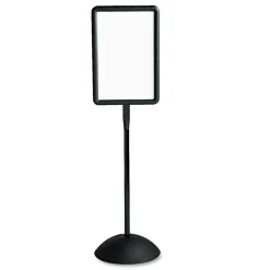 Safco 14.25 in. x 22.5 in. x 65 in. WriteWay Two-Sided Dry Erase Standing Message Sign - White Surface/Black Frame