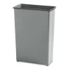 Safco 88 Quart Steel Square and Rectangular Wastebasket - Charcoal