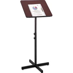 Safco 21 x 21 x 29.5 to 46 Adjustable Speaker Stand - Mahogany/Black