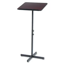 Safco 21 x 21 x 29.5 to 46 Adjustable Speaker Stand - Mahogany/Black