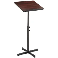 Safco 21 x 21 x 29.5 to 46 Adjustable Speaker Stand - Mahogany/Black