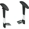 Safco Adjustable T-Pad Arms for Metro Series Extended-Height Chairs - Black/Chrome (1 Pair)