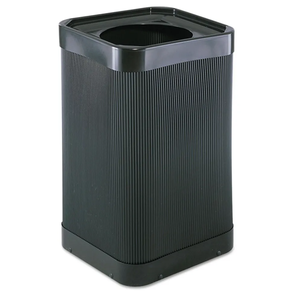Safco At-Your-Disposal 38-Gallon Top-Open Waste Receptacle - Black