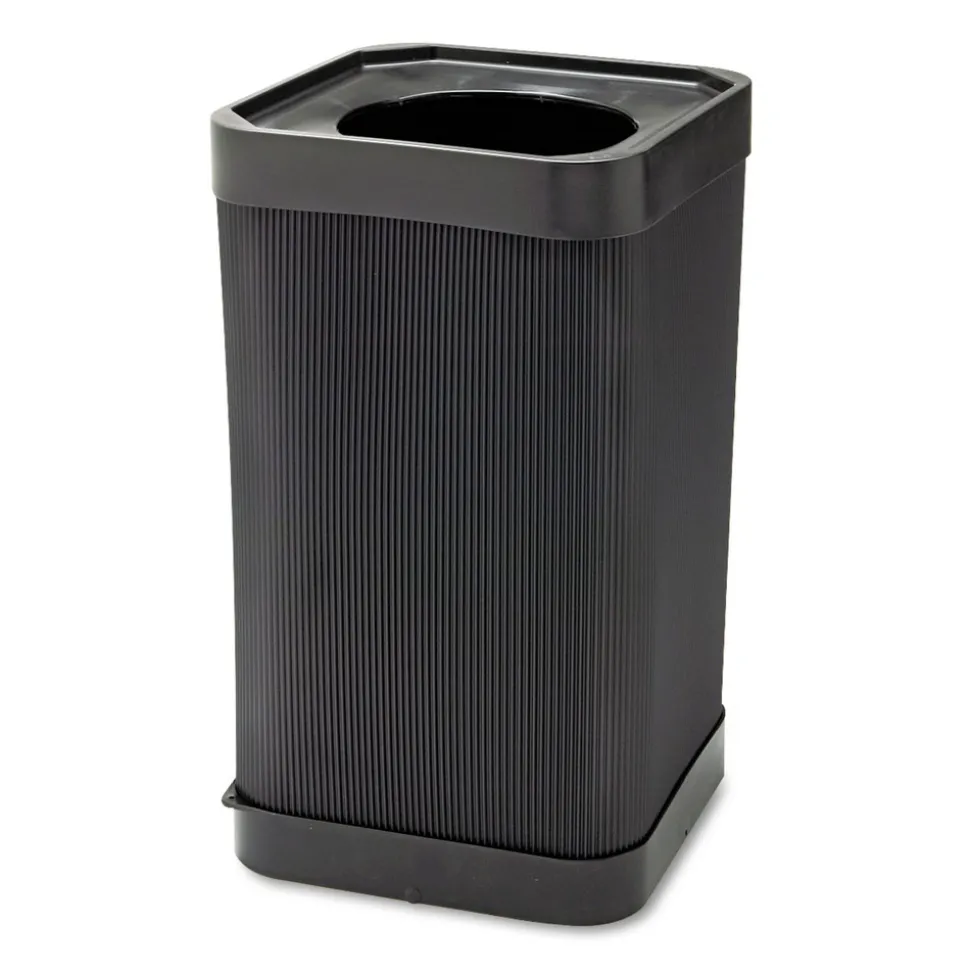 Safco At-Your-Disposal 38-Gallon Top-Open Waste Receptacle - Black