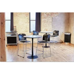 Safco At-Your-Disposal 28-Gallon Polyethylene Vertex Receptacle - Black