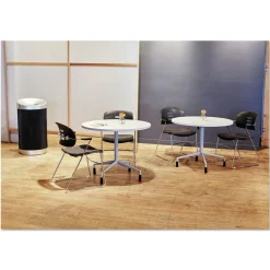 Safco At-Your-Disposal 28-Gallon Polyethylene Vertex Receptacle - Black