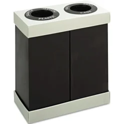 Safco At-Your-Disposal Two 28-Gallon Bin Recycling Center - Black