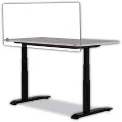 Safco 7517CL 59.5 in. x 2.5 in. x 23.5 in. 7517 Series Acrylic Wellness Panel - Clear