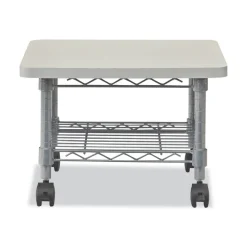 Safco Engineered Wood 2 Shelves 19 in. x 16 in. x 13.5 in. Underdesk Printer/Fax Stand - Gray