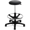 Safco Extended-Height Lab Stool, Backless, Supports Up To 250 Lb, 22-in To 32-in Seat Height, Black