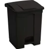 Safco 17-Gallon Plastic Step-On Receptacle - Black