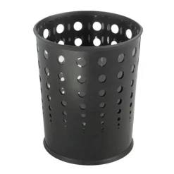 Safco 6-Gallon Steel Bubble Wastebaskets - Black