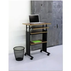 Safco Onyx 5-Gallon Round Steel Mesh Wastebasket - Black