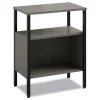 Safco Simple 23.5 in. W x 14 in. D x 29.6 in. H Two-Shelf Storage - Gray