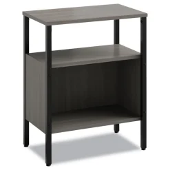 Safco Simple 23.5 in. W x 14 in. D x 29.6 in. H Two-Shelf Storage - Gray