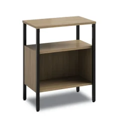 Safco Simple 23.5 in. W x 14 in. D x 29.6 in. H Two-Shelf Storage - Walnut