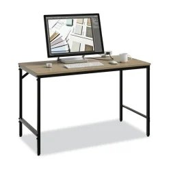 Safco Simple 45.5 in. x 23.5 in. x 29.5 in. Work Desk - Walnut