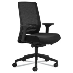Safco Supports Up to 275 lbs. 18 in. to 22 in. Seat Height Medina Deluxe Task Chair - Black