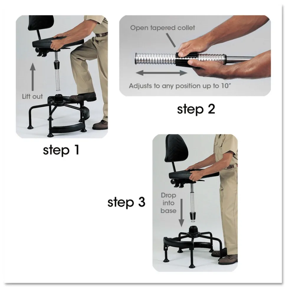 Safco Task Master 250 lbs. Capacity Economy Industrial Chair - Black