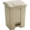Safco 9923TN 23 Gallon Large Capacity Plastic Step-On Receptacle - Tan