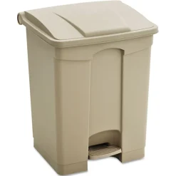 Safco 9923TN 23 Gallon Large Capacity Plastic Step-On Receptacle - Tan