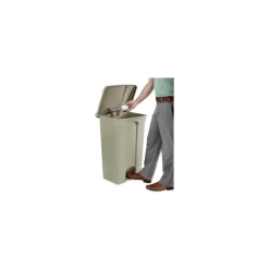 Safco 9923TN 23 Gallon Large Capacity Plastic Step-On Receptacle - Tan