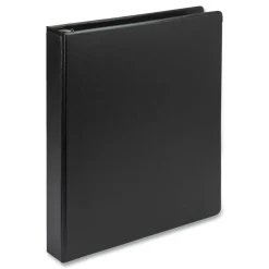 Samsill 11 in. x 8.5 in. 1 in. Capacity 3 Rings Biobased Round Ring Binder - Black